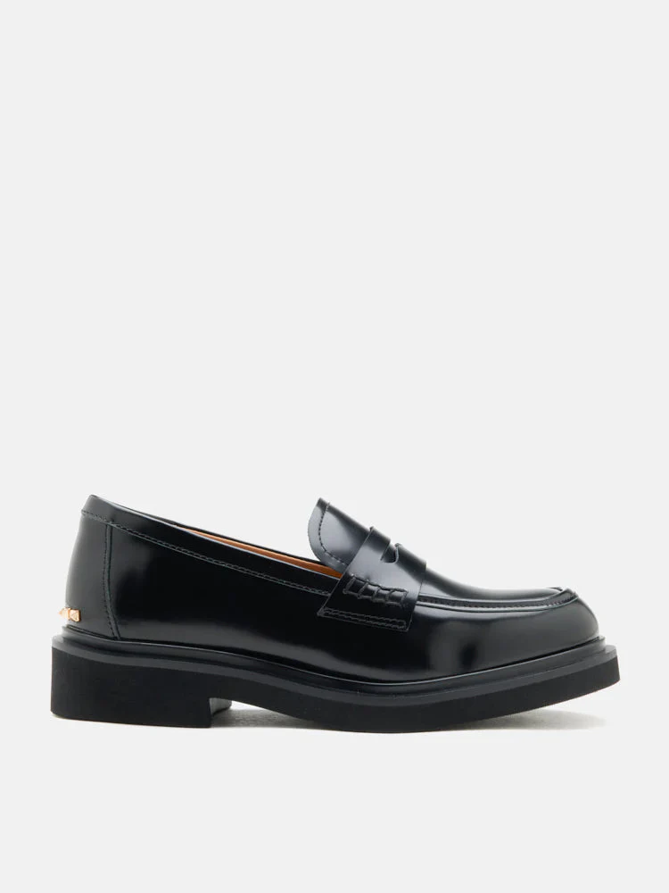 Finn Studded Heel Penny Loafers - Image 12