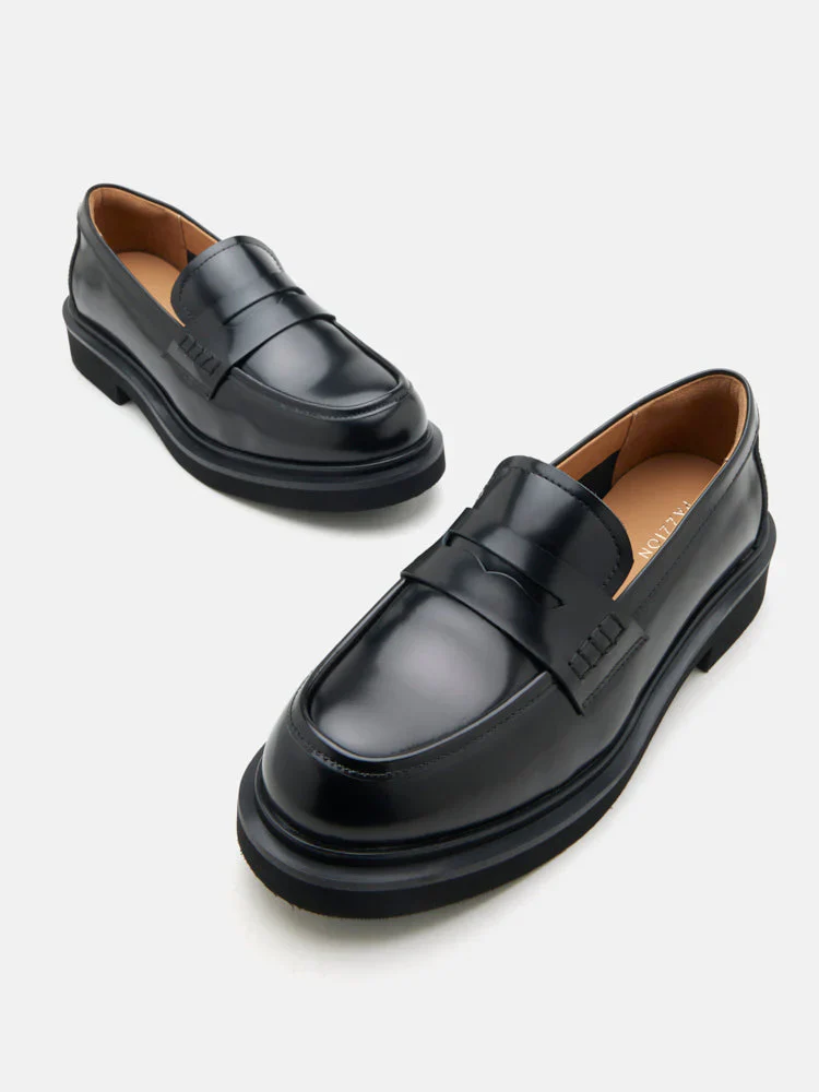Finn Studded Heel Penny Loafers - Image 13