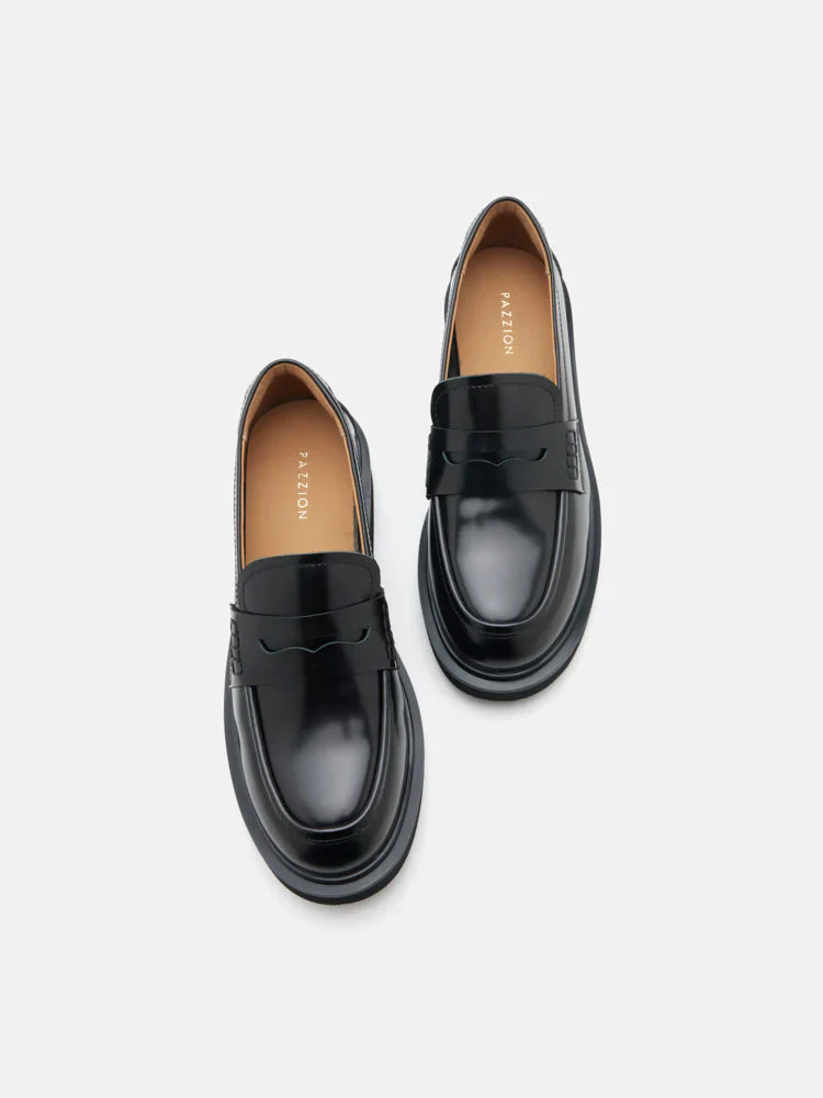 Finn Studded Heel Penny Loafers - Image 15
