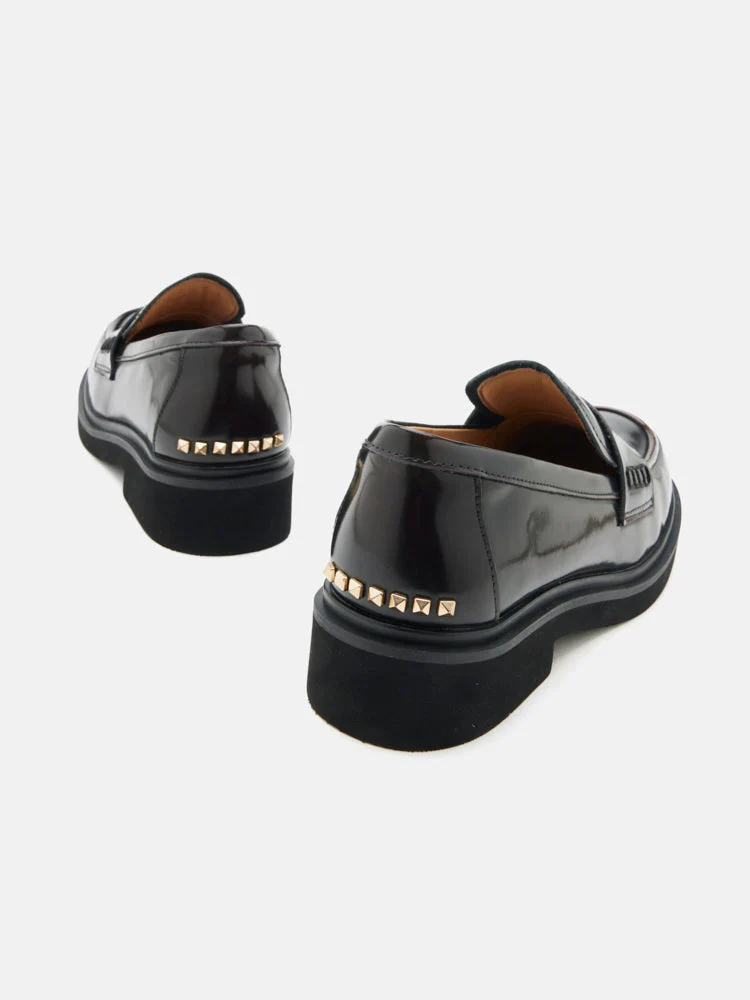 Finn Studded Heel Penny Loafers - Image 17