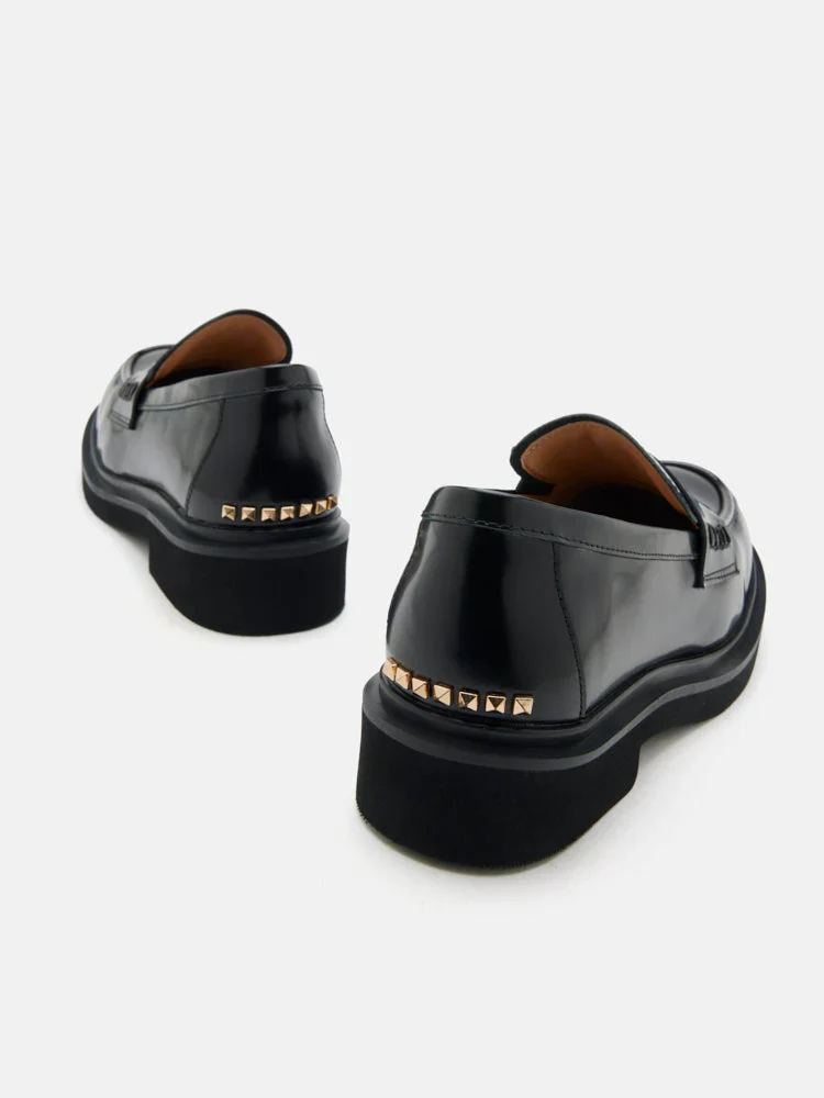 Finn Studded Heel Penny Loafers - Image 8