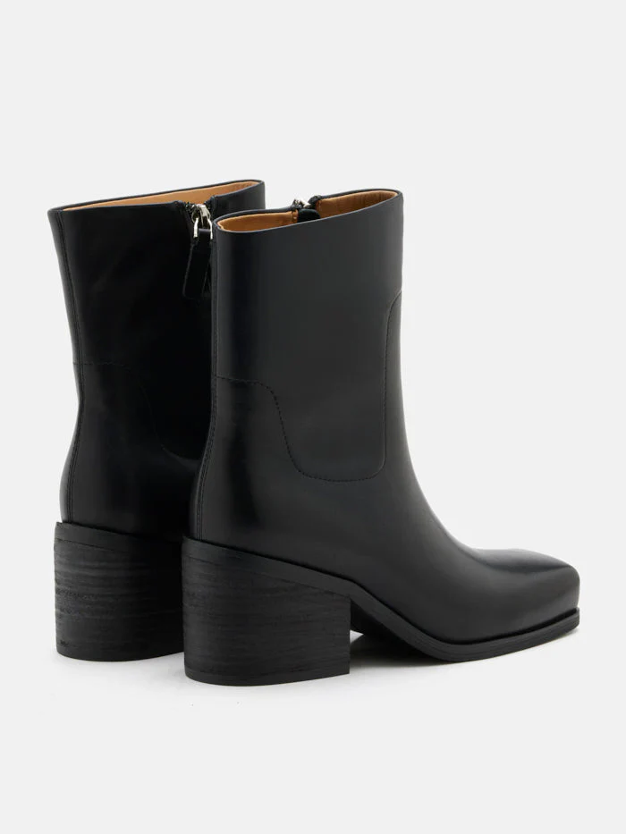 Eden Square Toe Leather Ankle Boots - Image 6