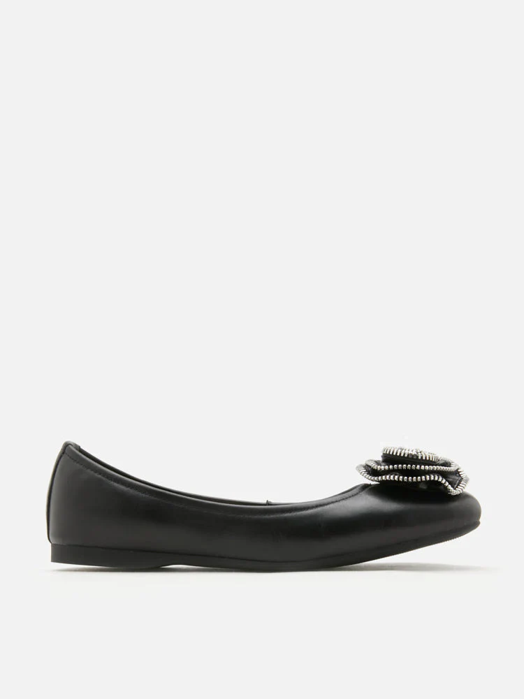 Zosia Zipper Rose Ballet Flats - Image 13