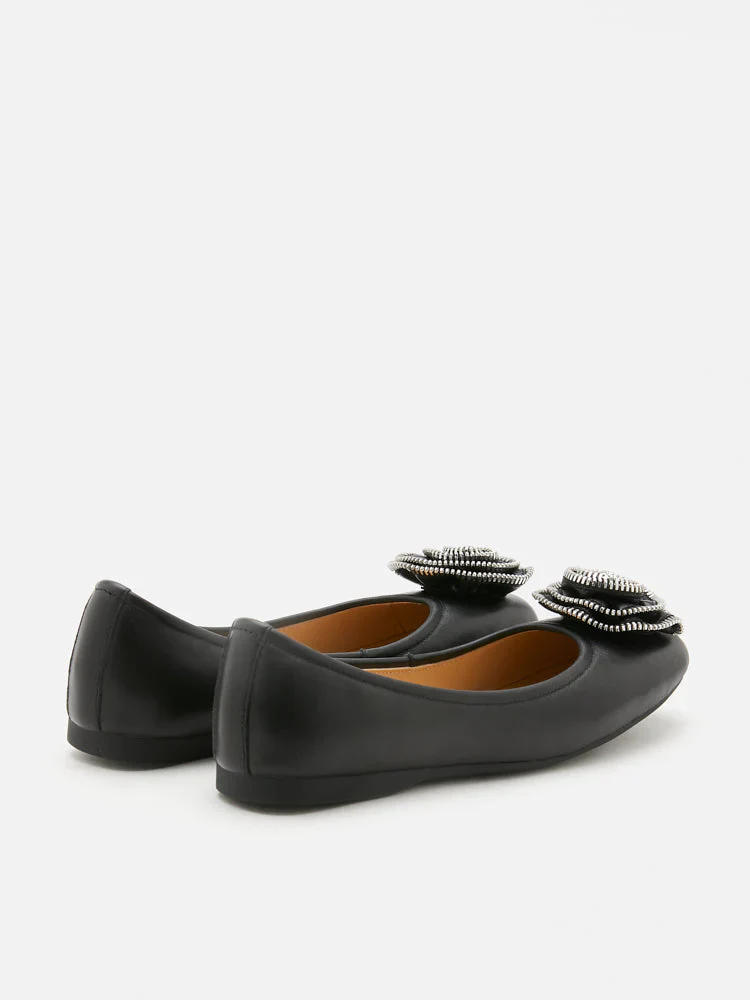 Zosia Zipper Rose Ballet Flats - Image 16