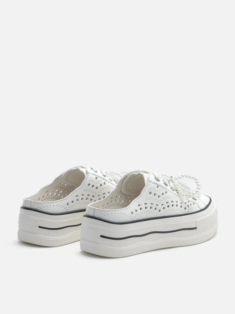 Wilhelmina Slip-on Pearl Bow Sneakers - Image 16