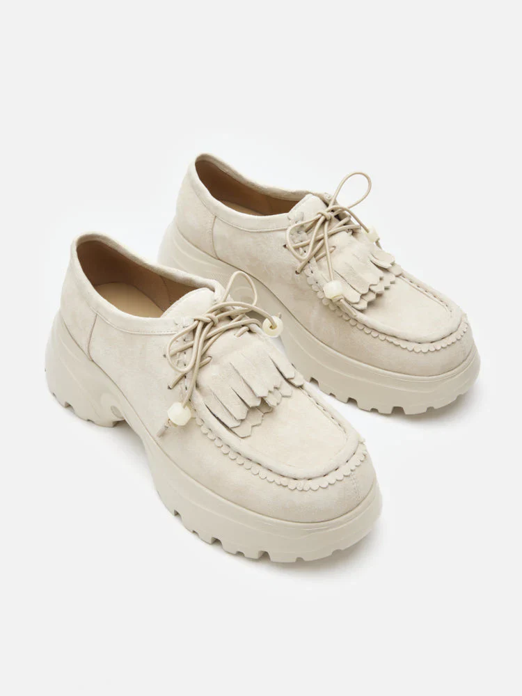 Maeve Suede Fringed Loafers - Image 11
