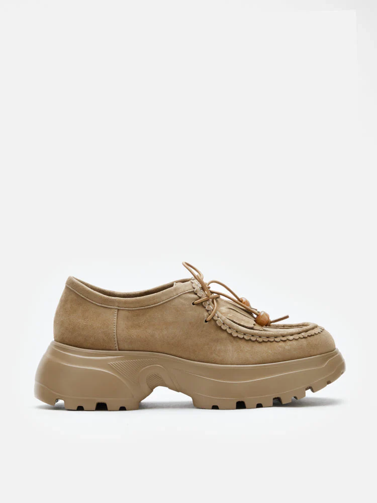 Maeve Suede Fringed Loafers - Image 5