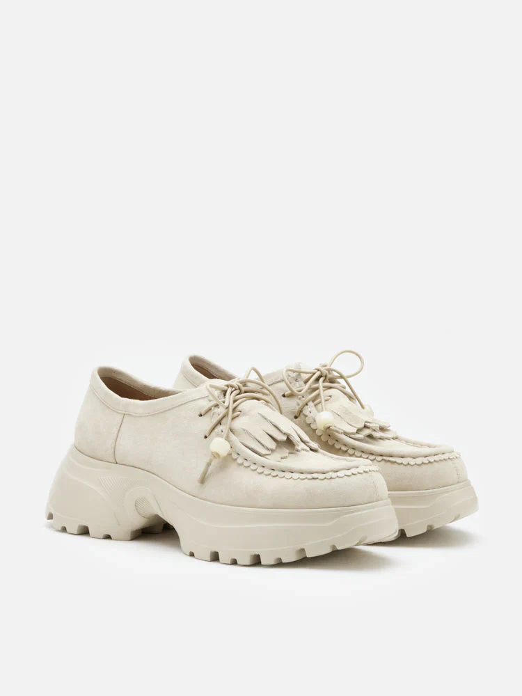 Maeve Suede Fringed Loafers - Image 9