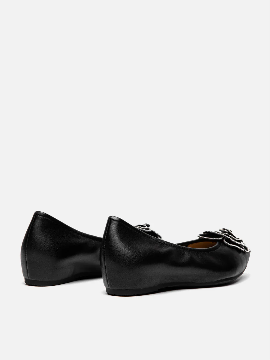 Jovena Floral Embellished Leather Pointed Flats - Image 15