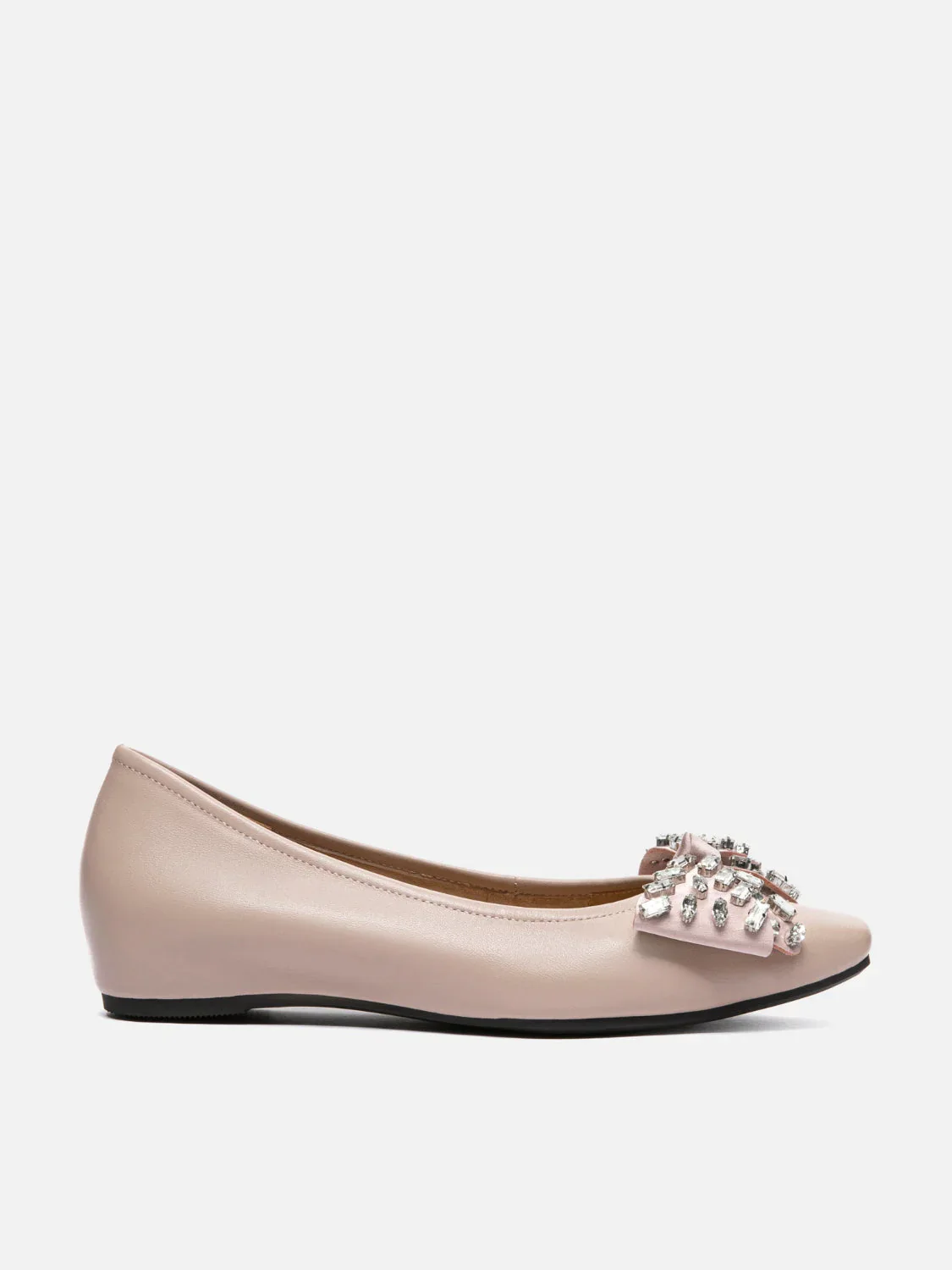 Halisse Diamante Bow Leather Flats - Image 13