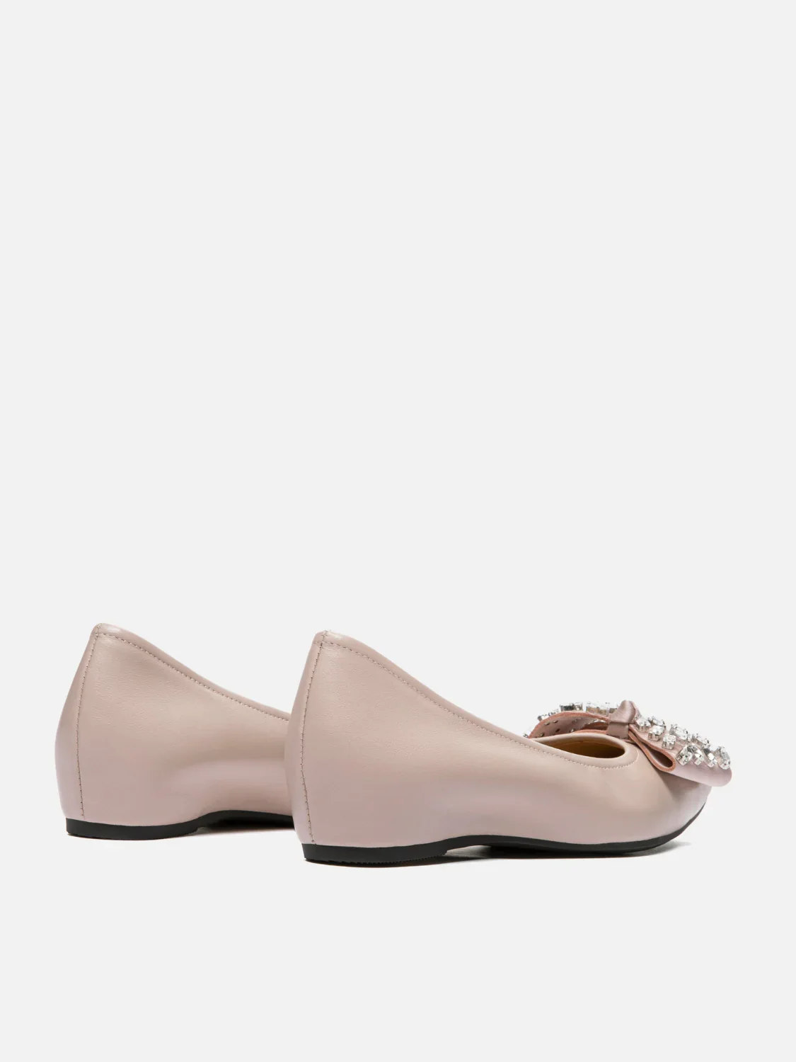 Halisse Diamante Bow Leather Flats - Image 17