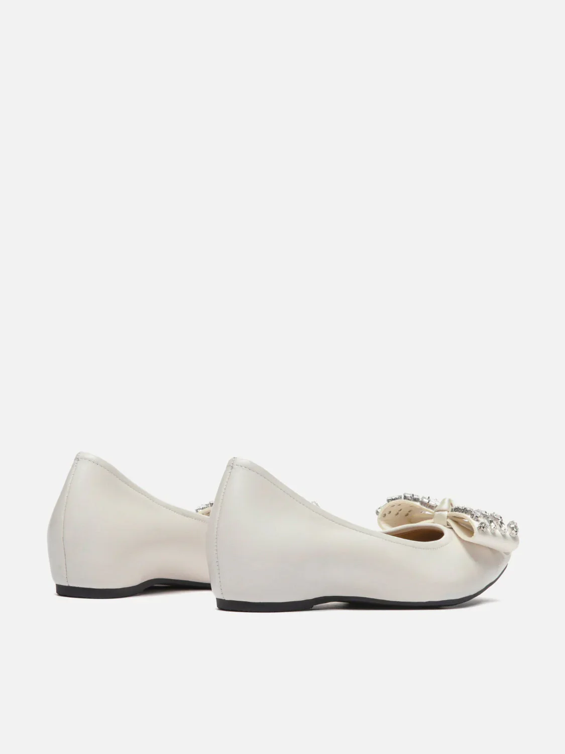 Halisse Diamante Bow Leather Flats - Image 9