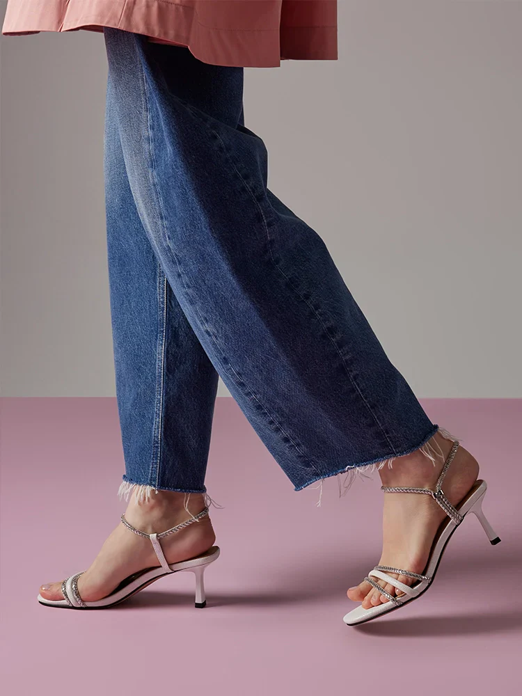 Quinella Crystal Embellished Sandal Heels - Image 9