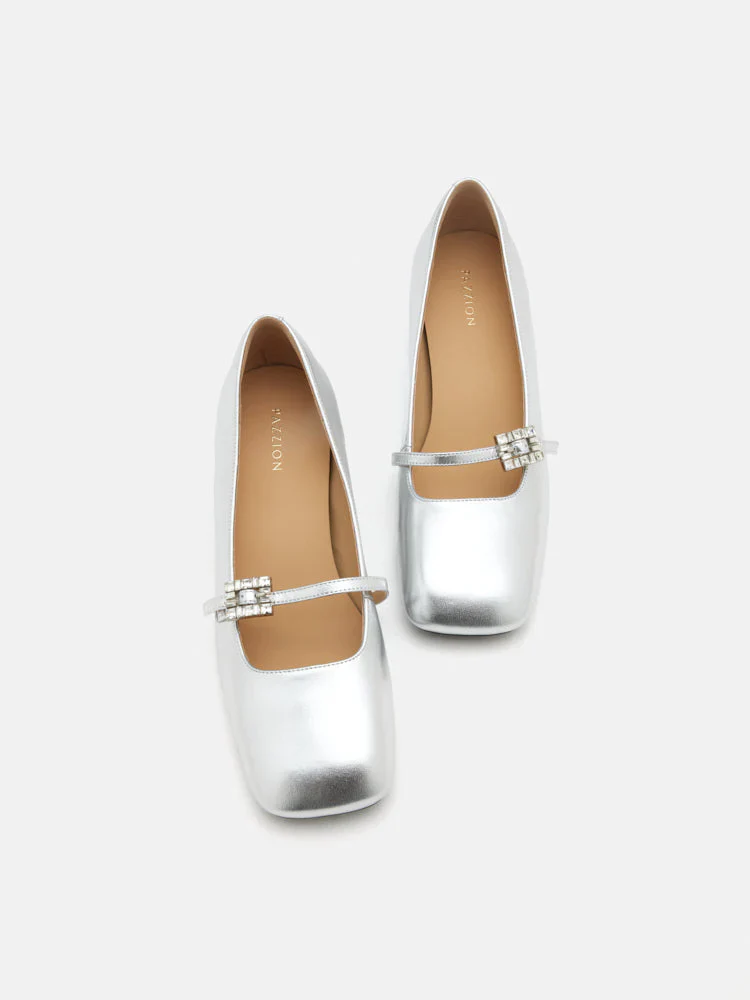 Kamielle Embellished Buckle Mary Jane Heels - Image 5