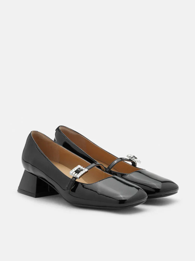 Kamielle Embellished Buckle Mary Jane Heels - Image 7