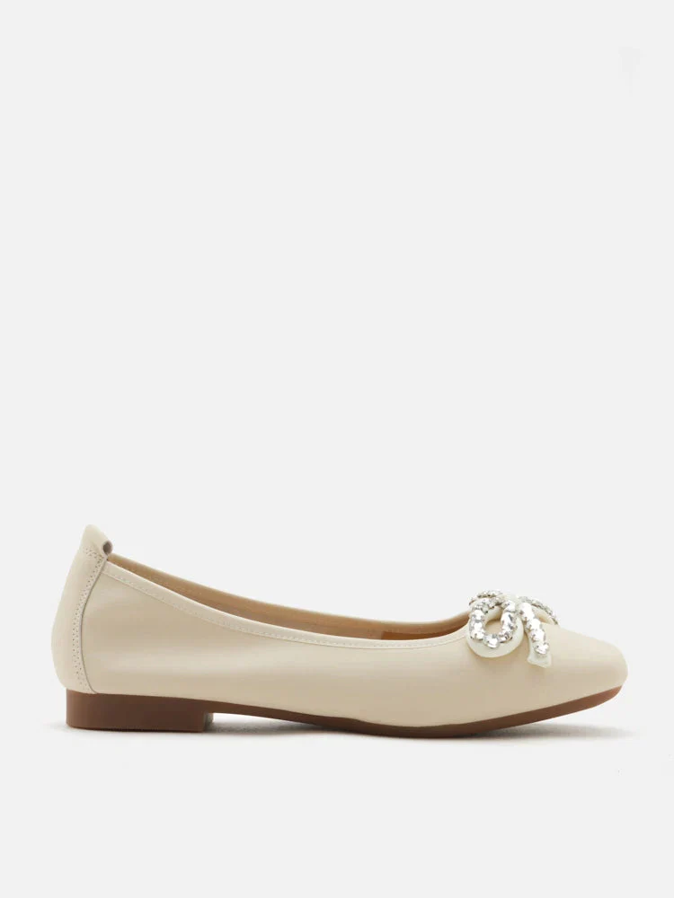 Daphne Diamante Embellished Bow Flats - Image 12