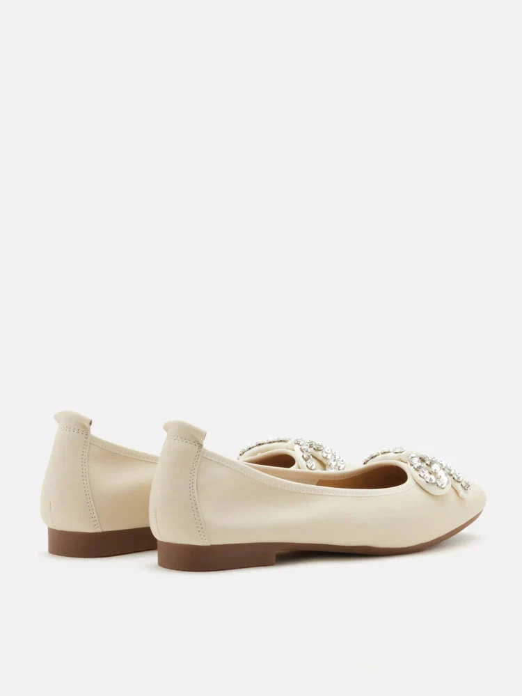Daphne Diamante Embellished Bow Flats - Image 15