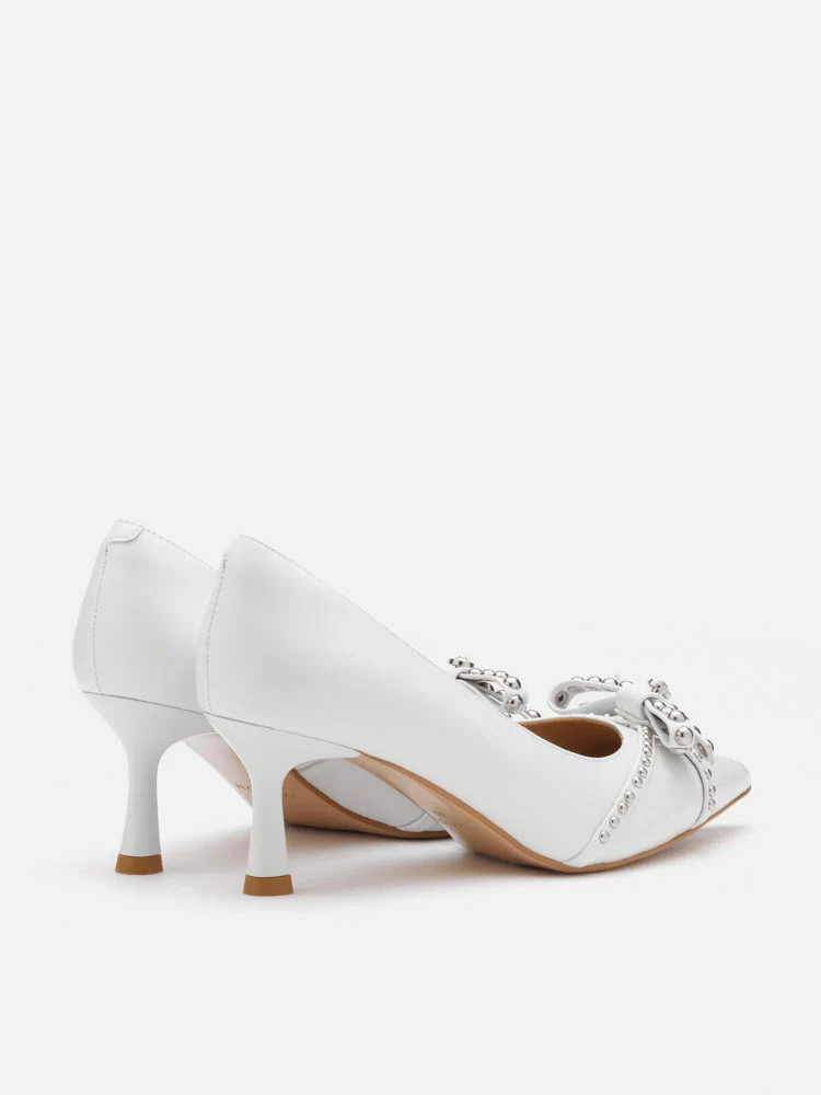 Knox Studded Bow Pointed Toe Heels - Image 14