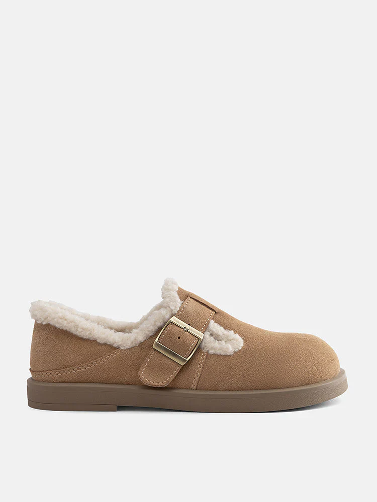Monique Fur-Trim Buckled Loafers - Image 12