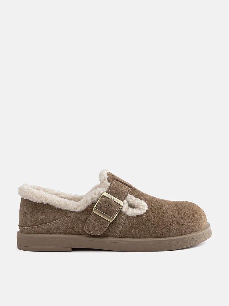 Monique Fur-Trim Buckled Loafers - Image 4