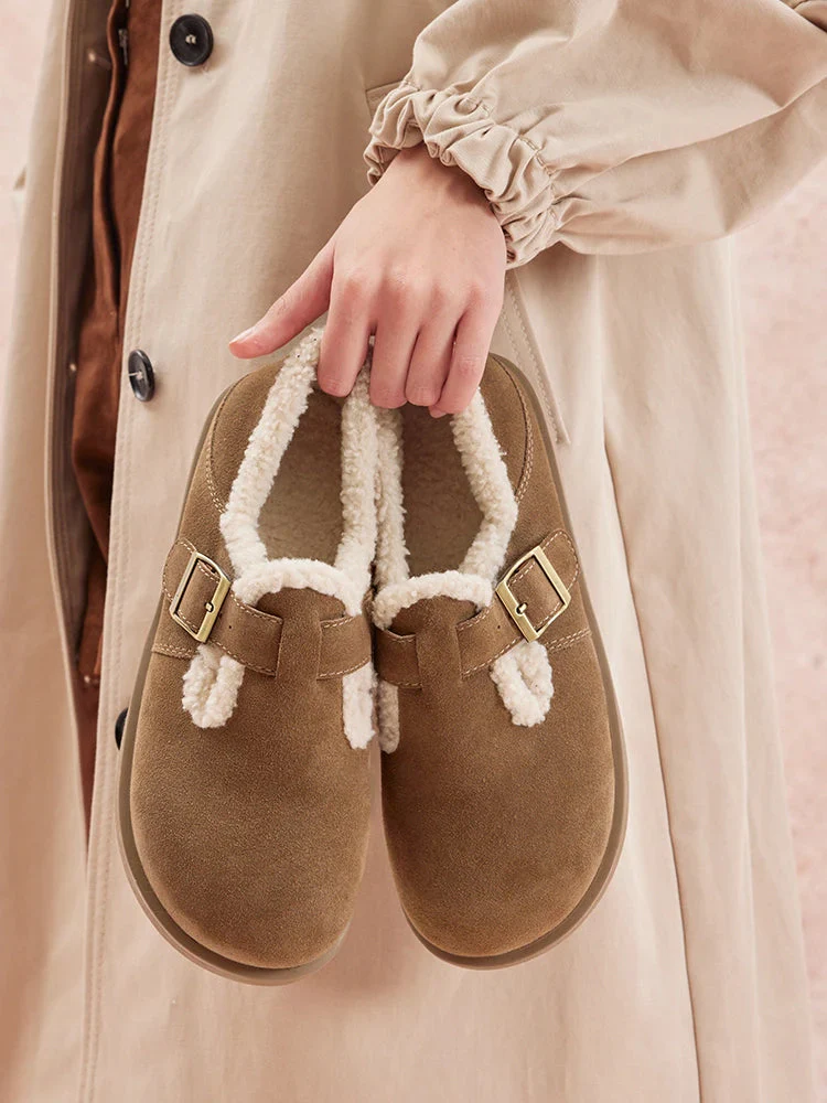 Monique Fur-Trim Buckled Loafers - Image 5