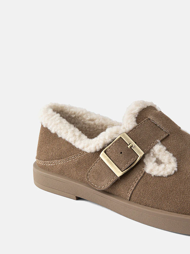 Monique Fur-Trim Buckled Loafers - Image 6