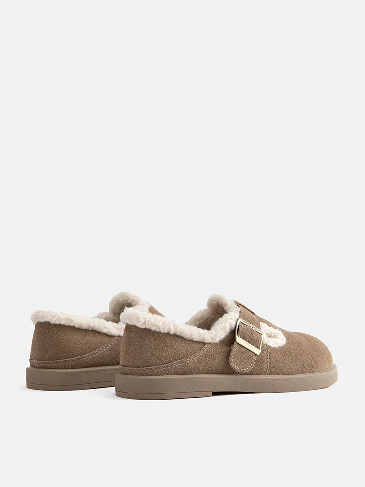 Monique Fur-Trim Buckled Loafers - Image 9