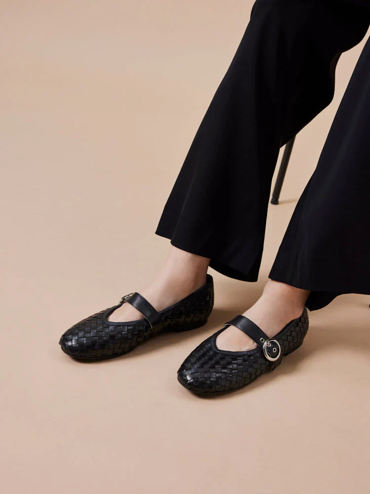 Marin Woven Mary Jane Flats - Image 9