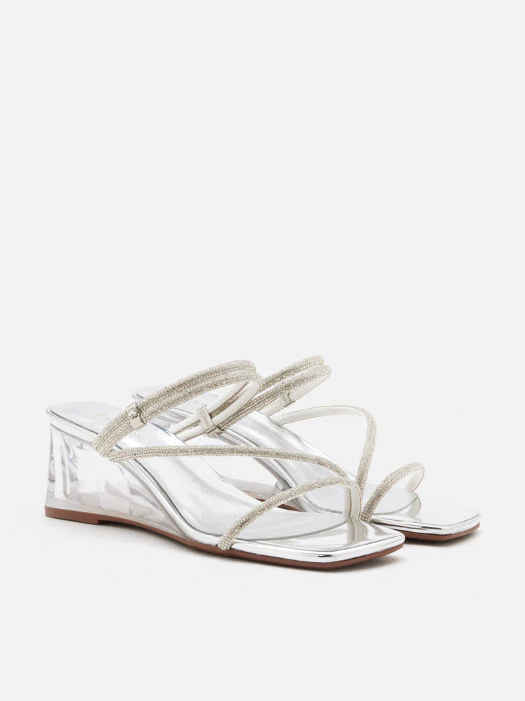 Lola Crystal Strap Wedges - Image 9
