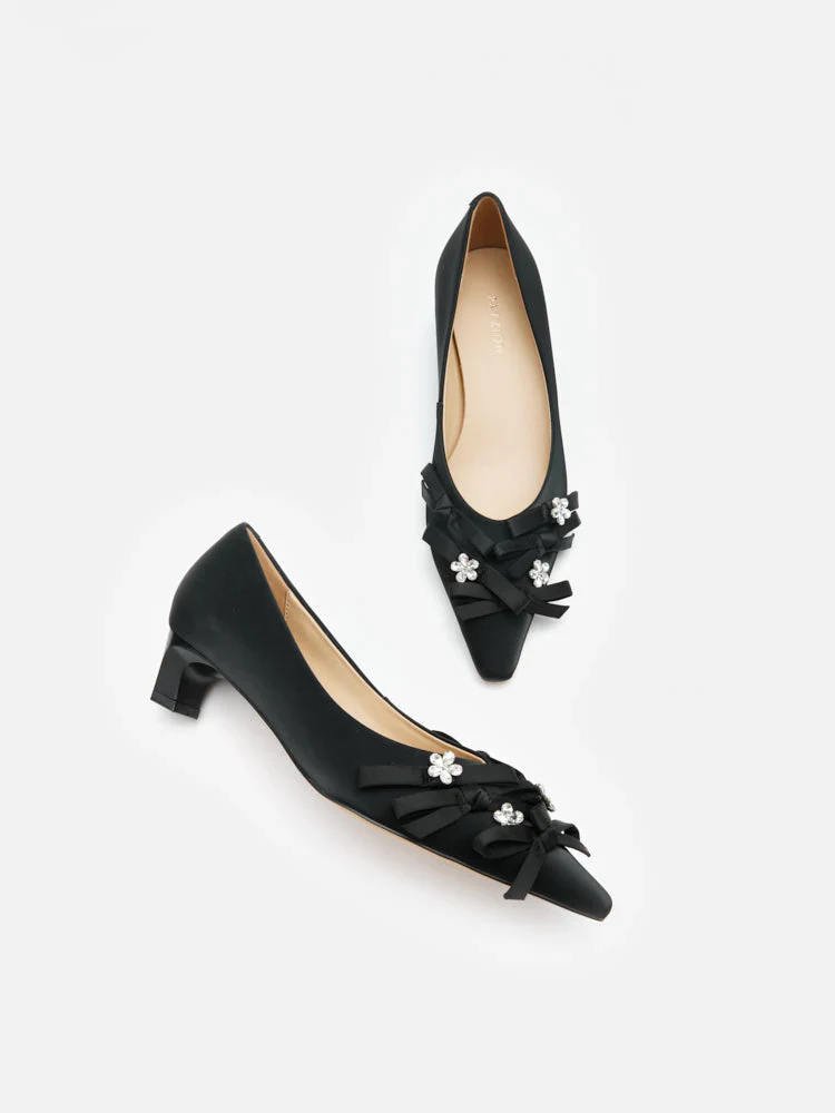 Coco Embellished Bow Heels - Image 10