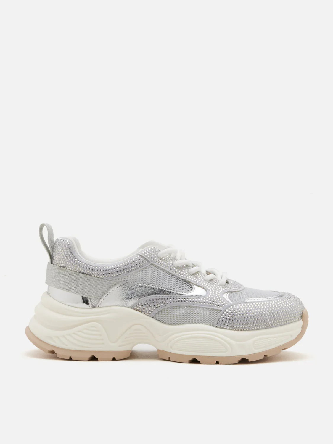 Marivelle Crystal Embellished Mesh Sneakers - Image 3