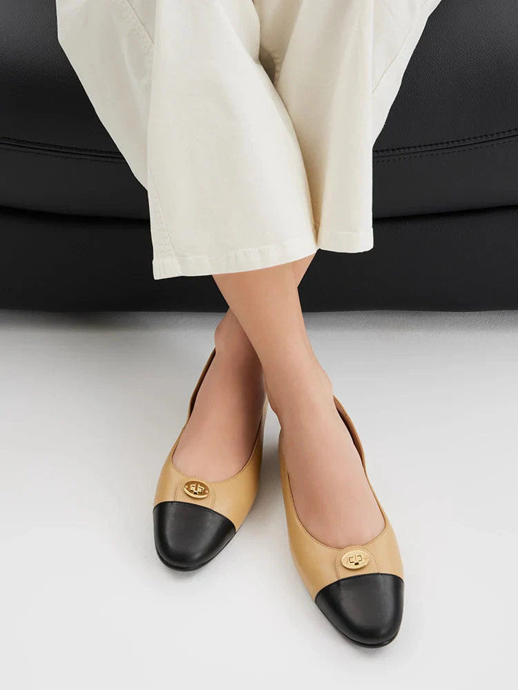 Vowen Cap Toe Leather Flats - Image 2