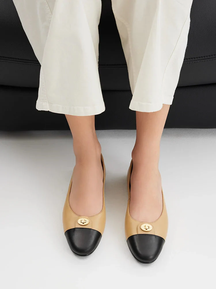 Vowen Cap Toe Leather Flats - Image 7