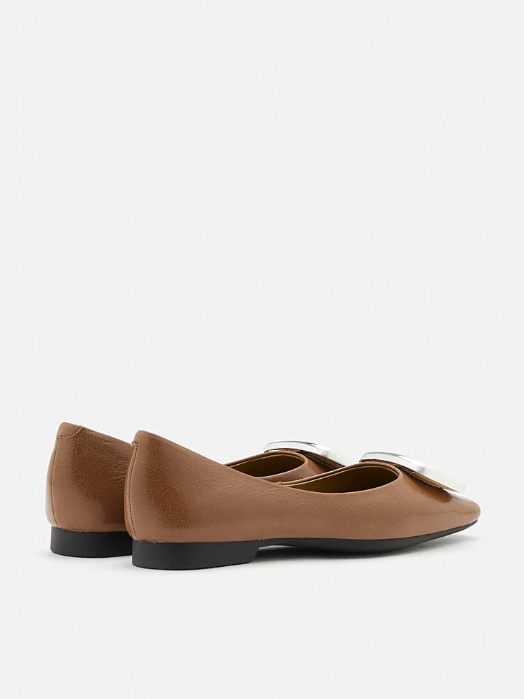 Daeva Silver Buckle Flats - Image 7