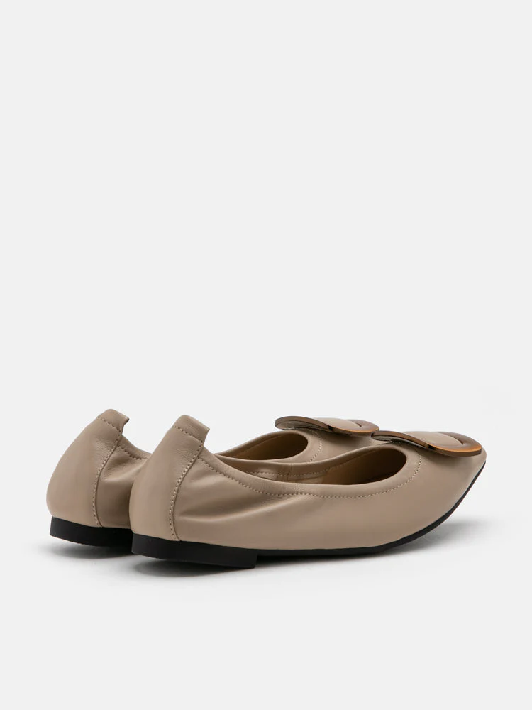 Gilda Brass Pointed Toe Flats - Image 11