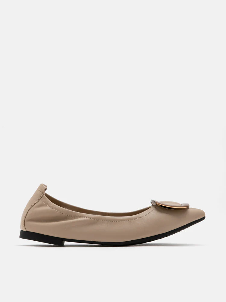 Gilda Brass Pointed Toe Flats - Image 8