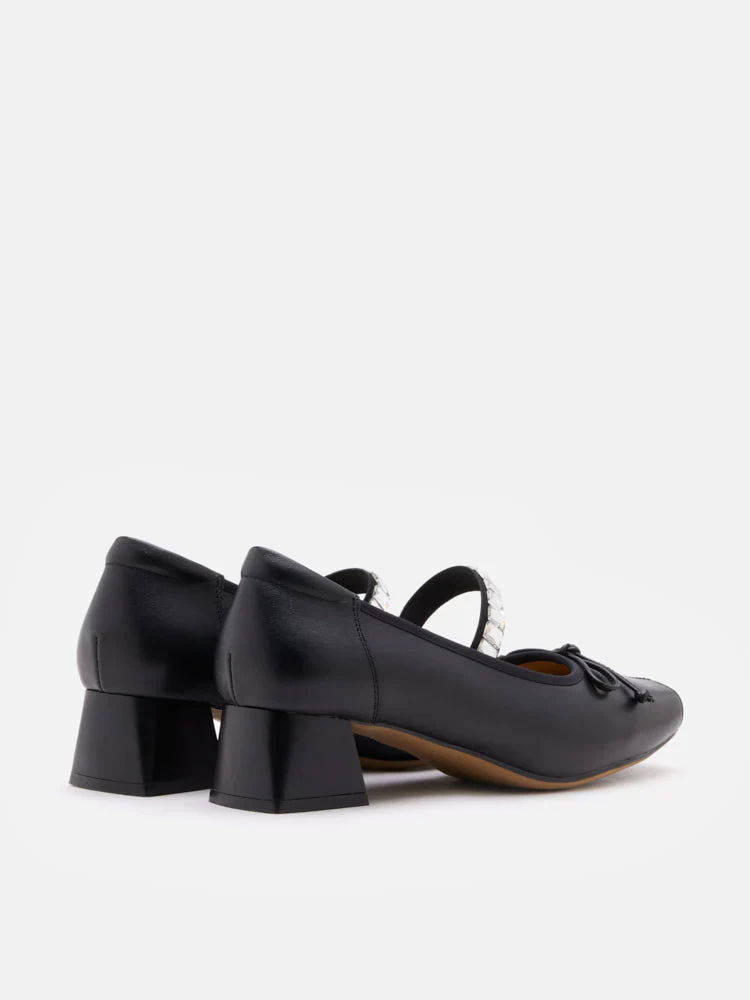 Billie Crystal-Embellished Bow Mary Jane Heels - Image 14