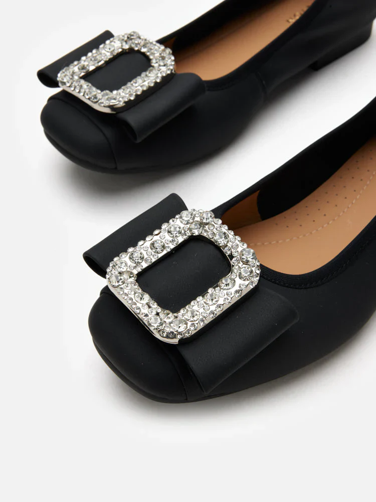 Milla Crystal Buckle Ballet Flats - Image 11