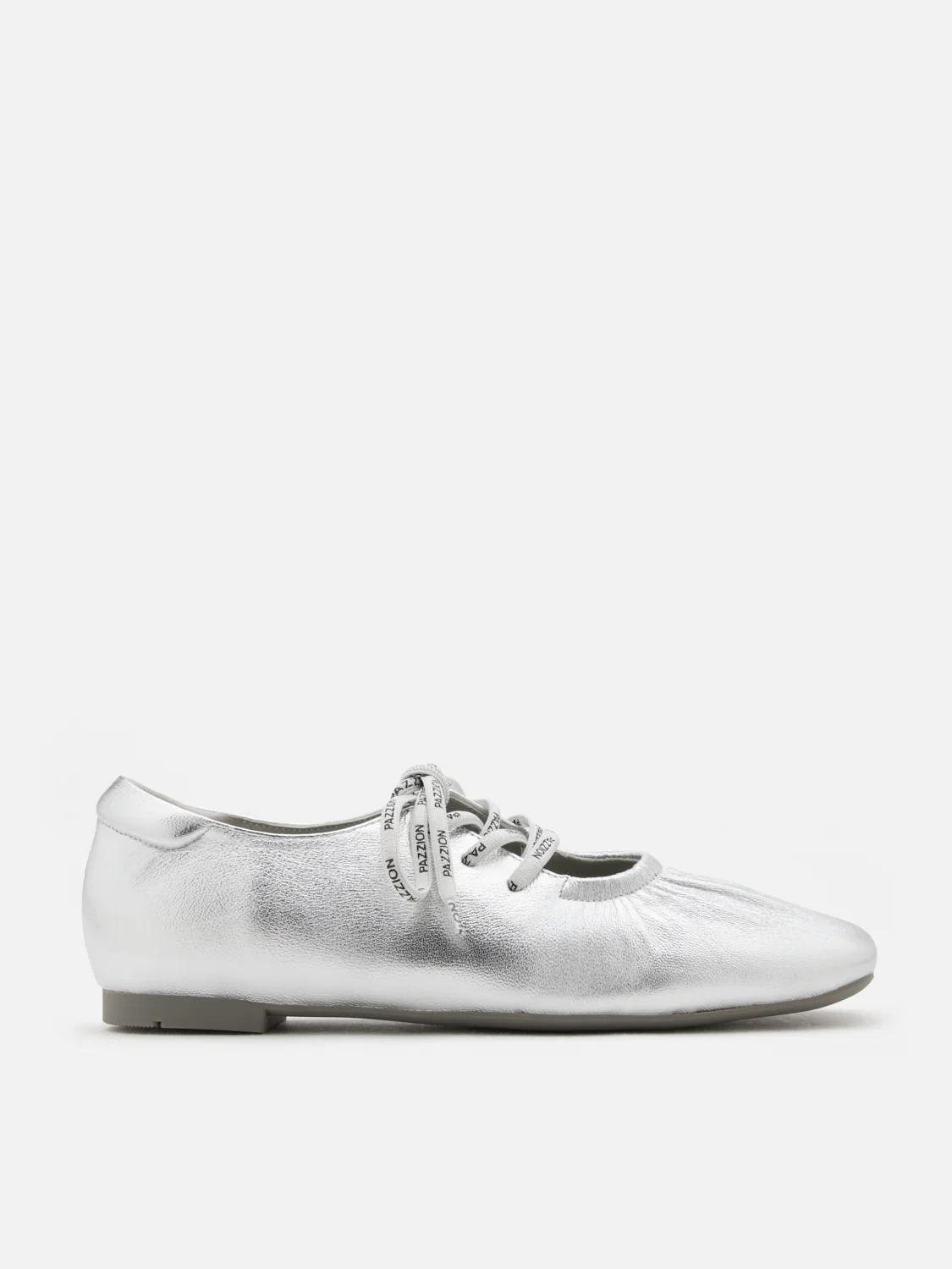 Pernille Metallic Lace-Up Flats - Image 12