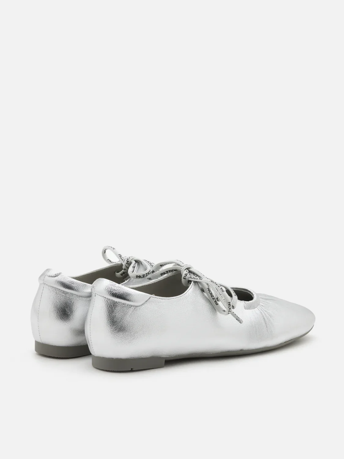 Pernille Metallic Lace-Up Flats - Image 17