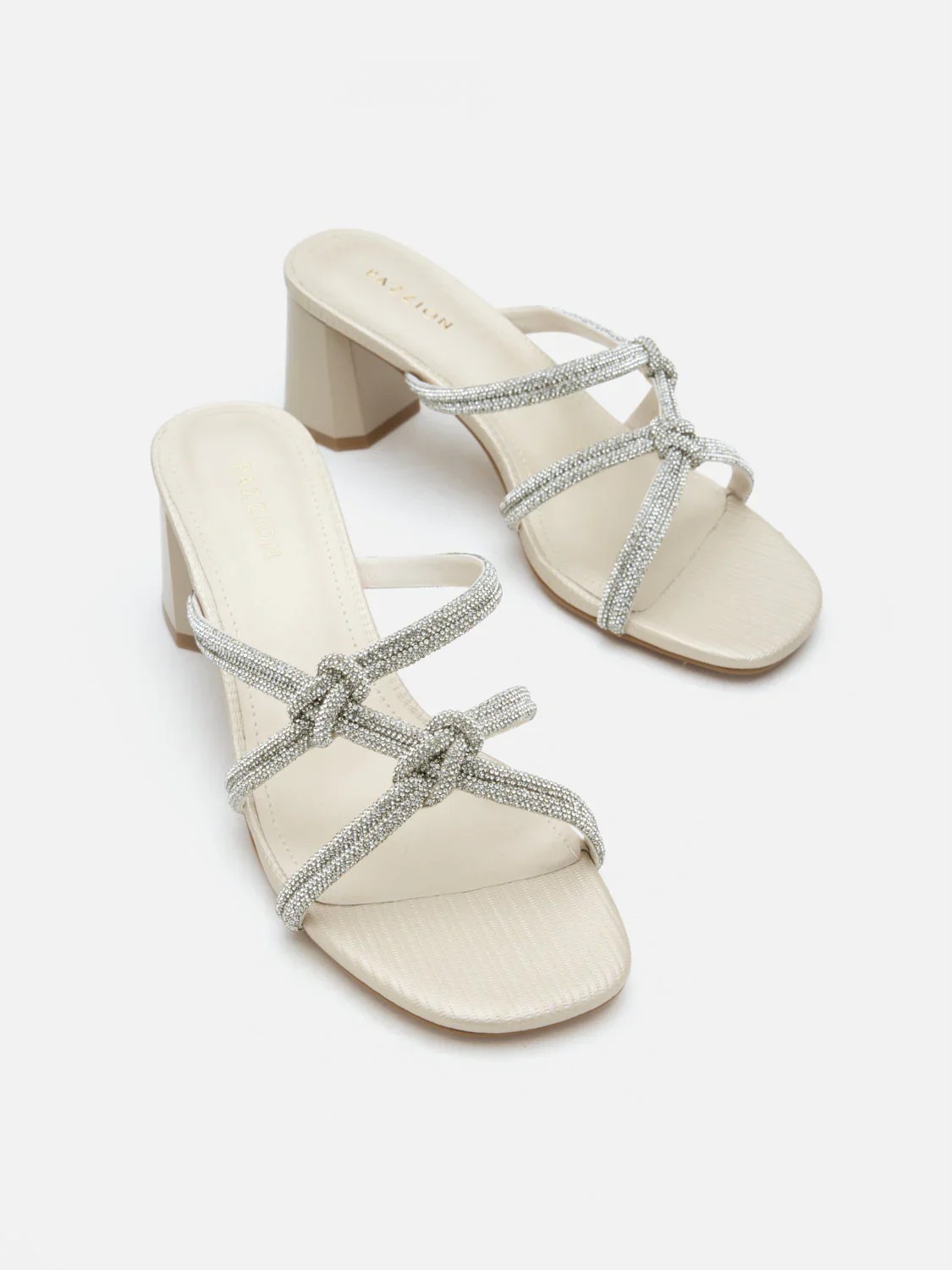Ema Double Knot Crystal Sandal Heels - Image 10