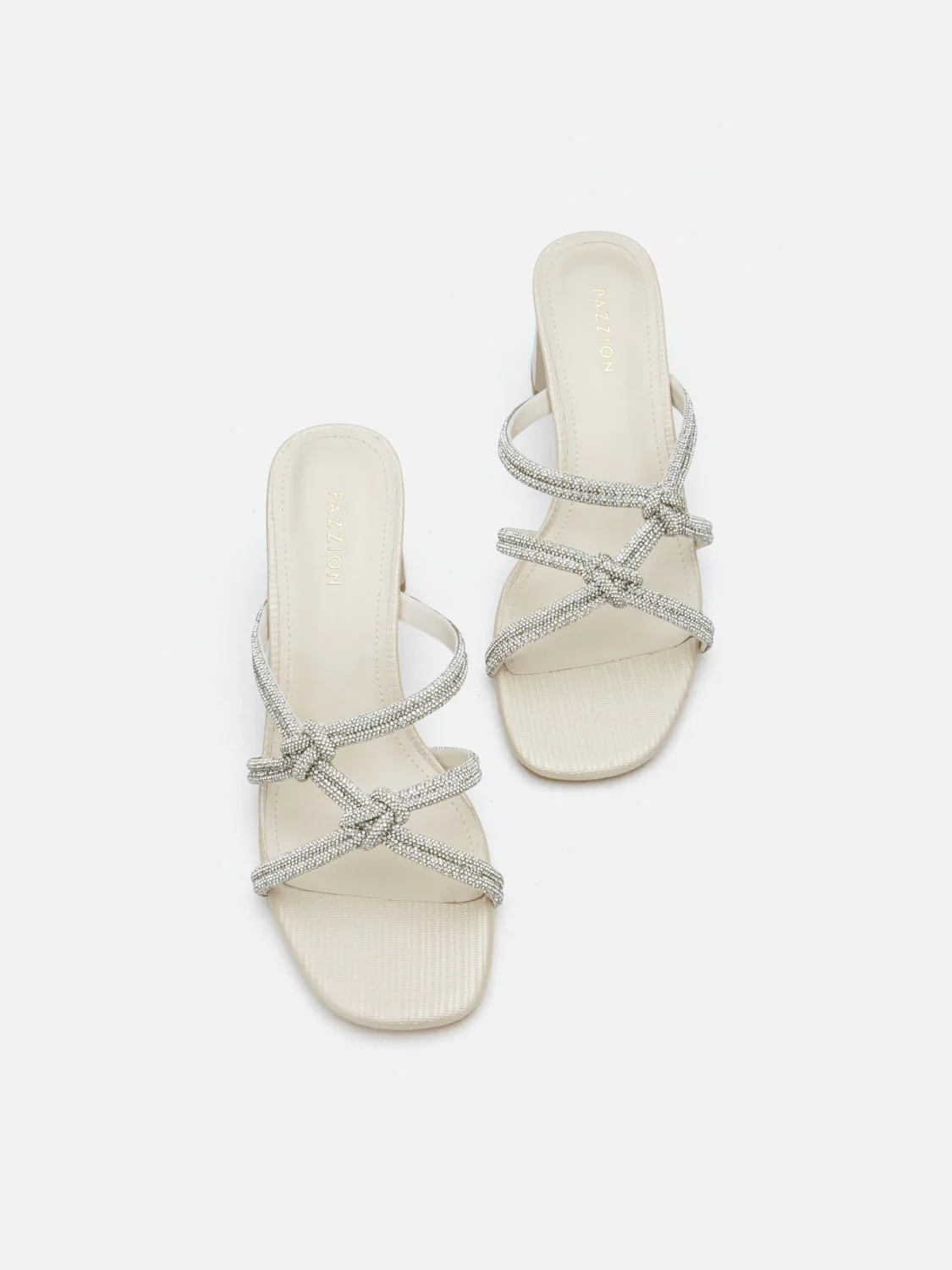 Ema Double Knot Crystal Sandal Heels - Image 13