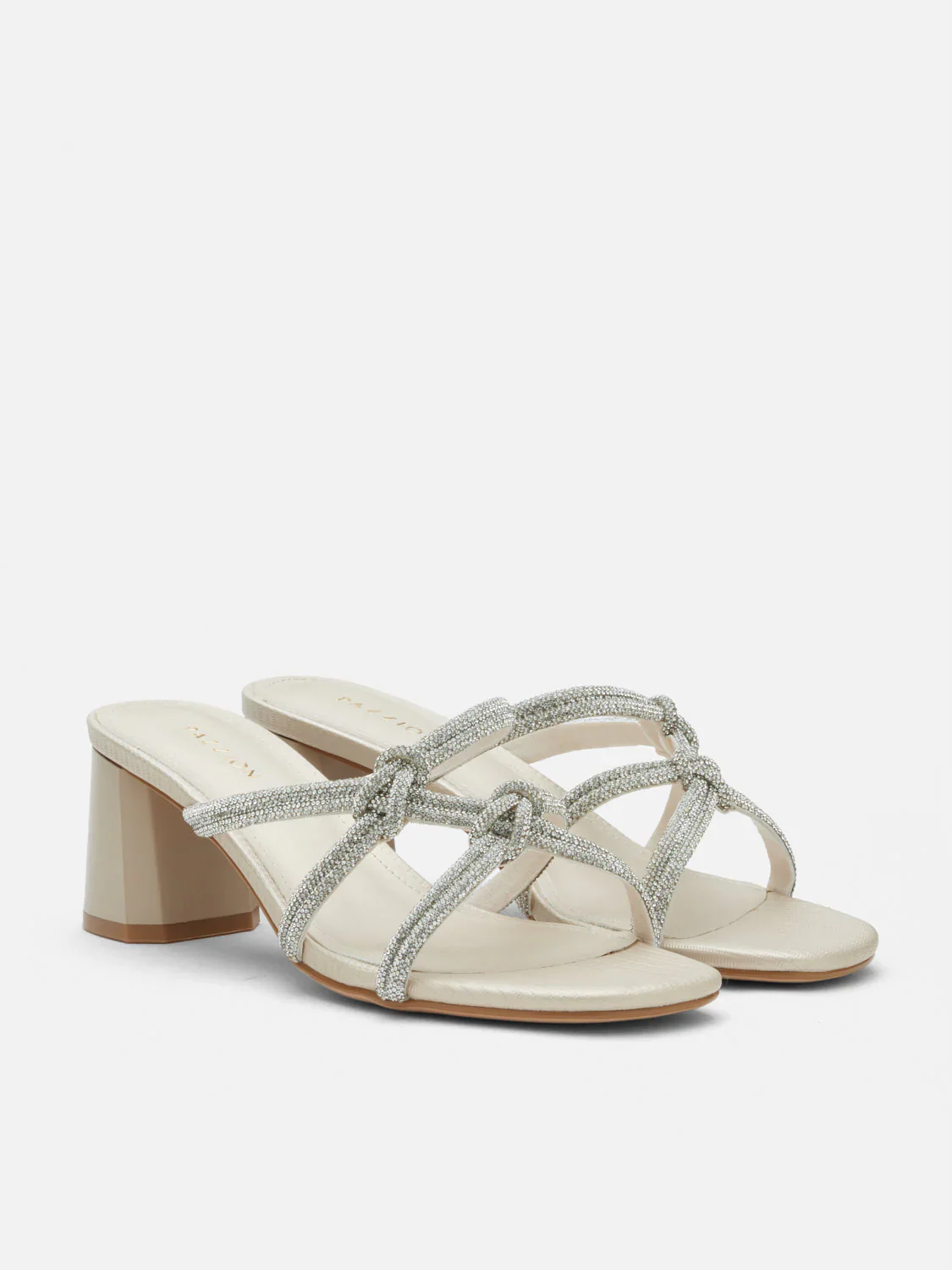 Ema Double Knot Crystal Sandal Heels - Image 8