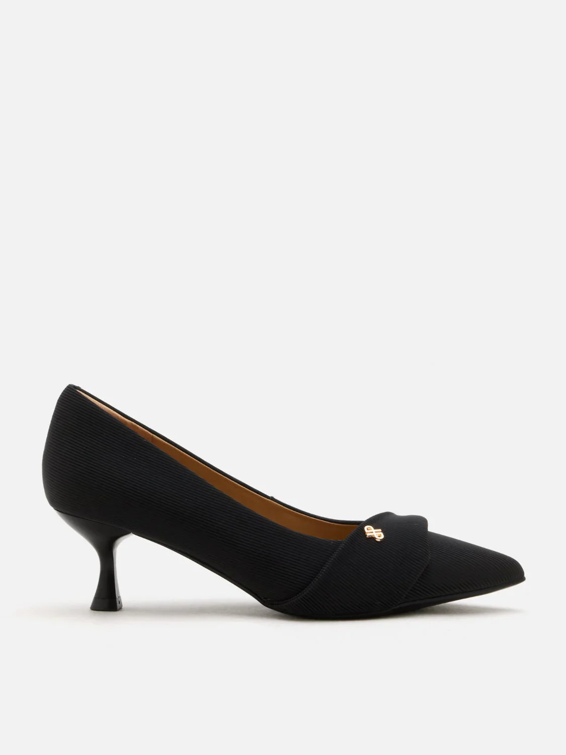 Quirielle Textured Pointed Toe Leather Heels - Image 10