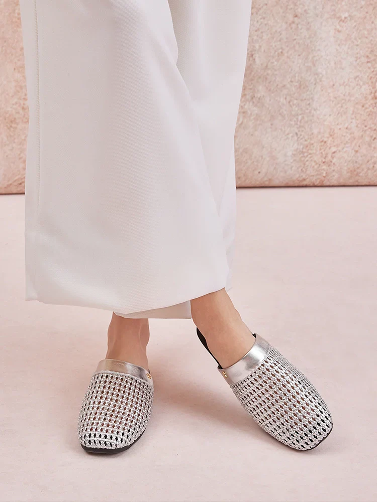 Ayanna Woven Slip-On Mules - Image 6