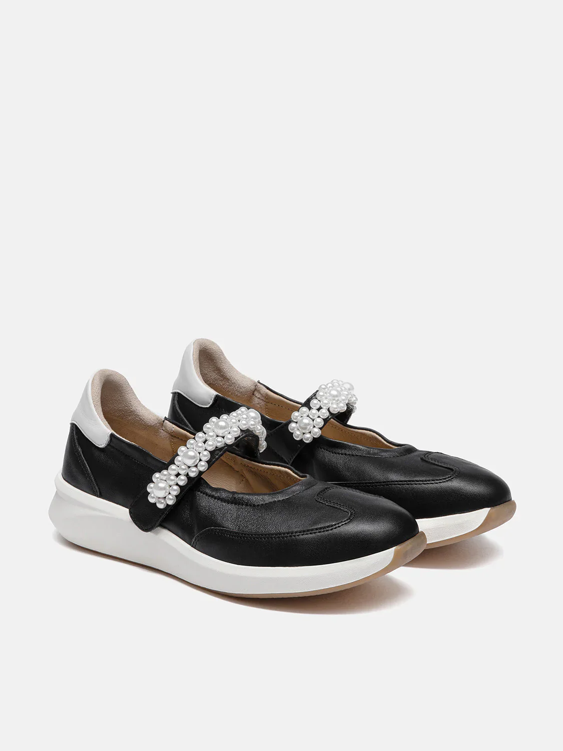 Arlise Pearl Embellished Leather Mary Janes - Image 10