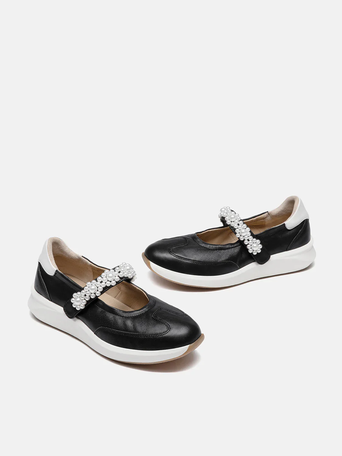 Arlise Pearl Embellished Leather Mary Janes - Image 12