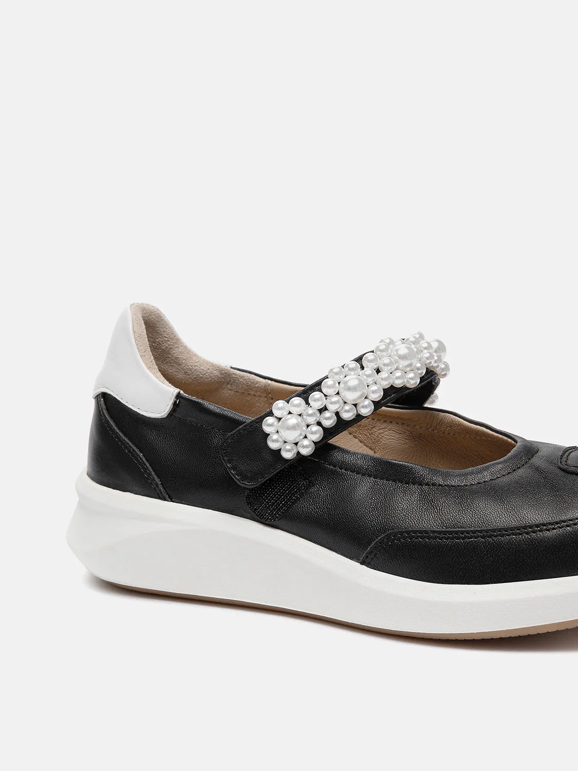 Arlise Pearl Embellished Leather Mary Janes - Image 16