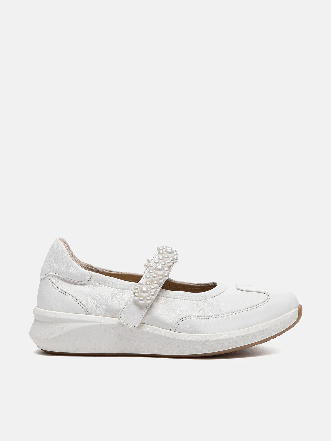 Arlise Pearl Embellished Leather Mary Janes - Image 4