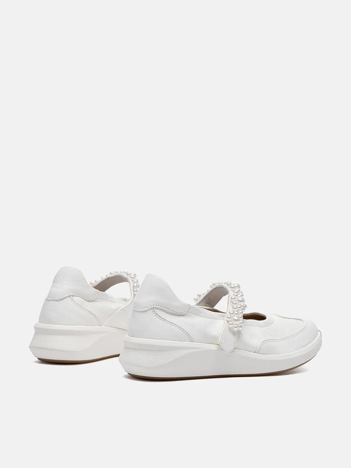 Arlise Pearl Embellished Leather Mary Janes - Image 9